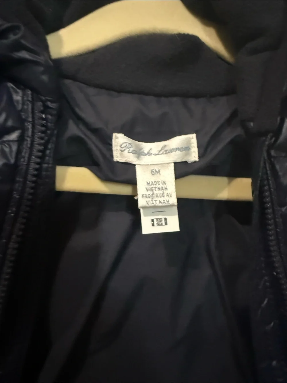 Ralph Lauren Navy Quilted Puffer Baby One-Piece Snowsuit